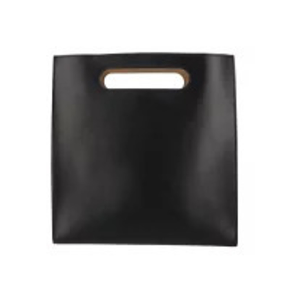 Gucci logo bag embossed black leather s tote